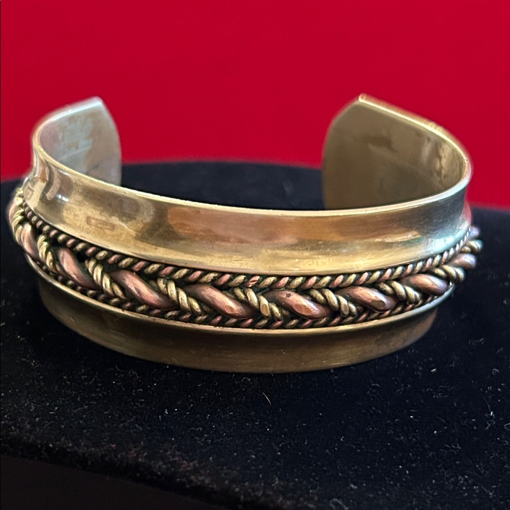 Brass and Copper Cuff Bracelet